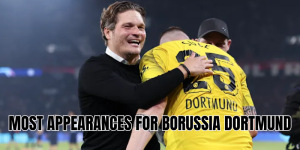 most appearances for borussia dortmund